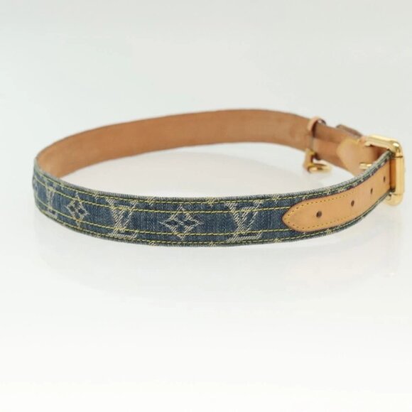 LOUIS VUITTON Monogram Denim Ceinture Belt Blue - Picture 4 of 16
